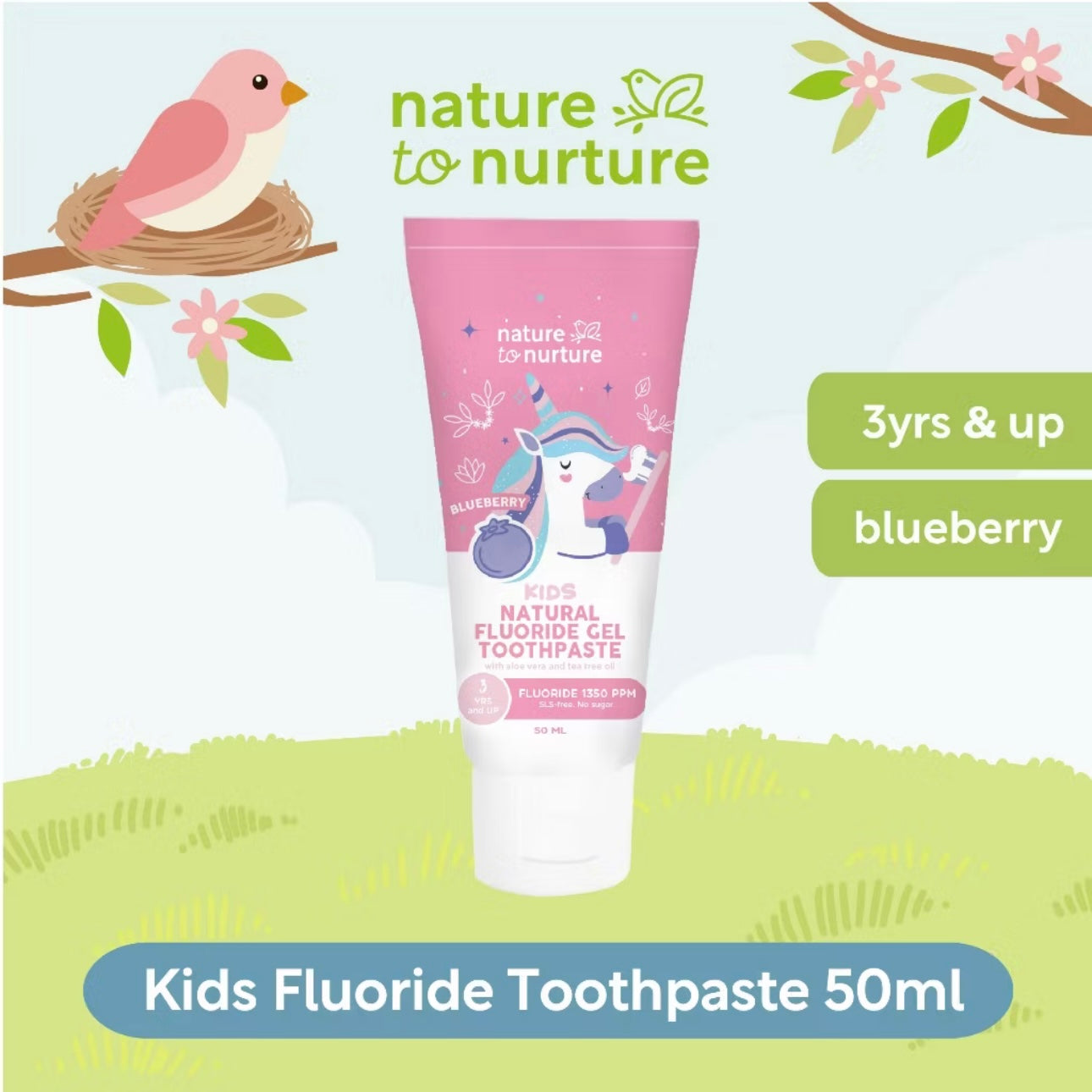 Nature to Nurture Kids Fluoride Gel Toothpaste - 3 Years & Up