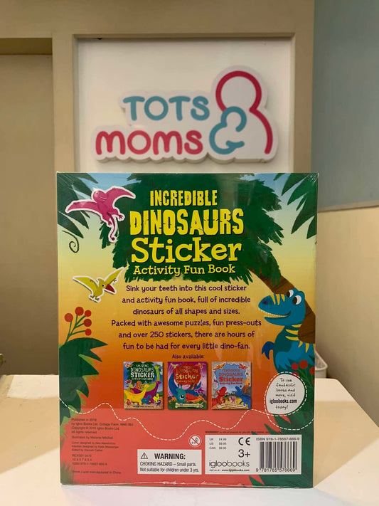 Incredible Dinosaurs Sticker Activity Fun Book