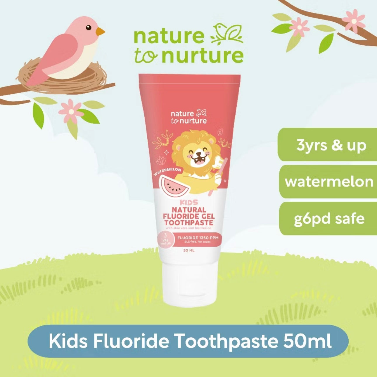 Nature to Nurture Kids Fluoride Gel Toothpaste - 3 Years & Up