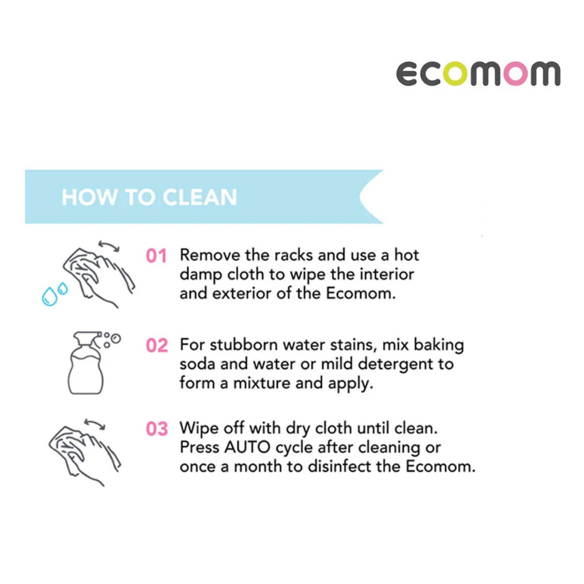 ECOMOM ECO-22 UV Sterilizer + Dryer with Anion Technology