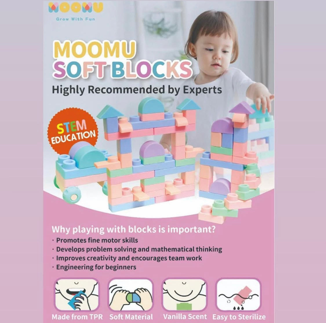 MOOMU Soft and Safe Building Blocks set 40pcs