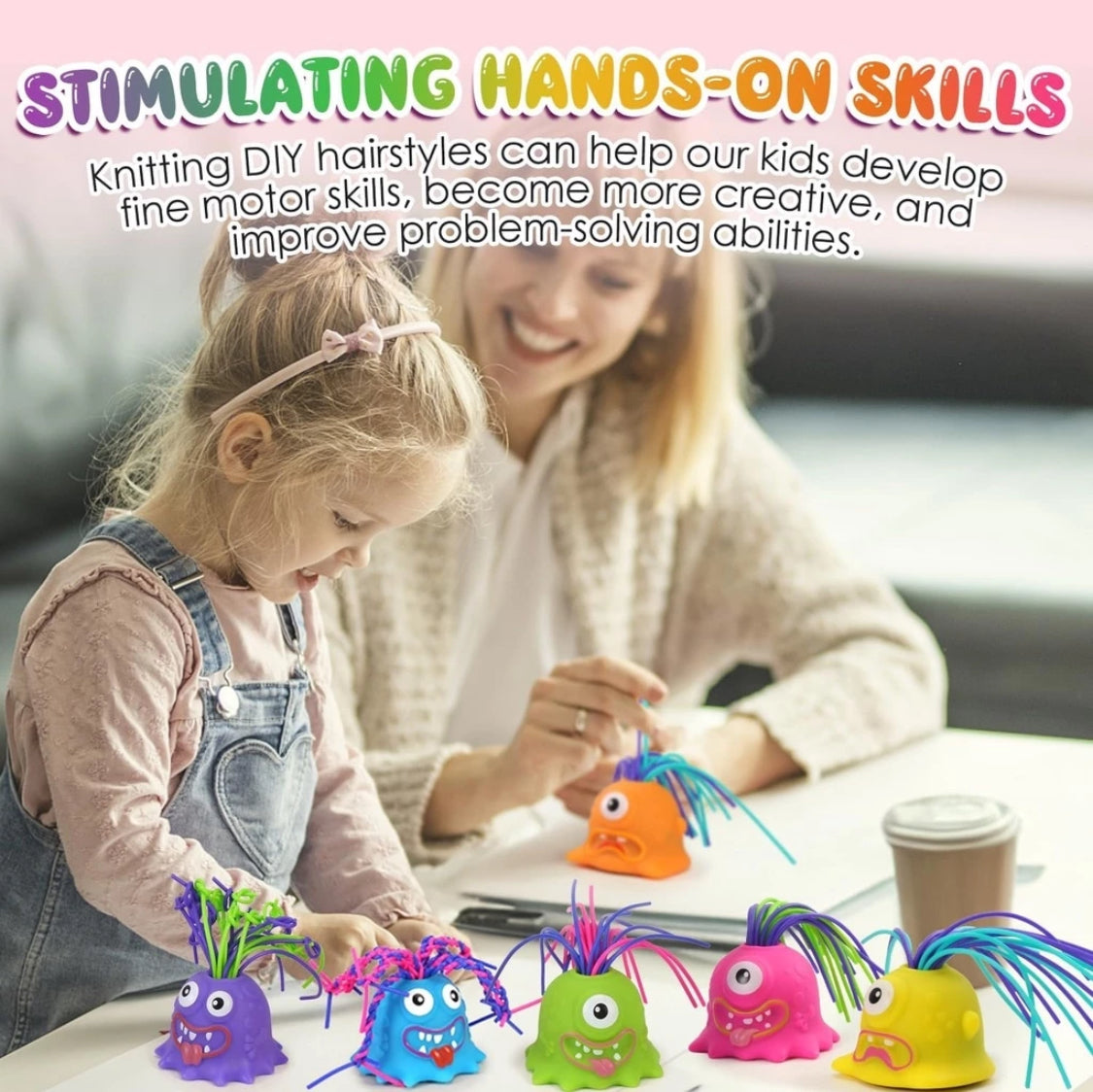 Fun Hair Pulling Fidget Screaming Monster Toys