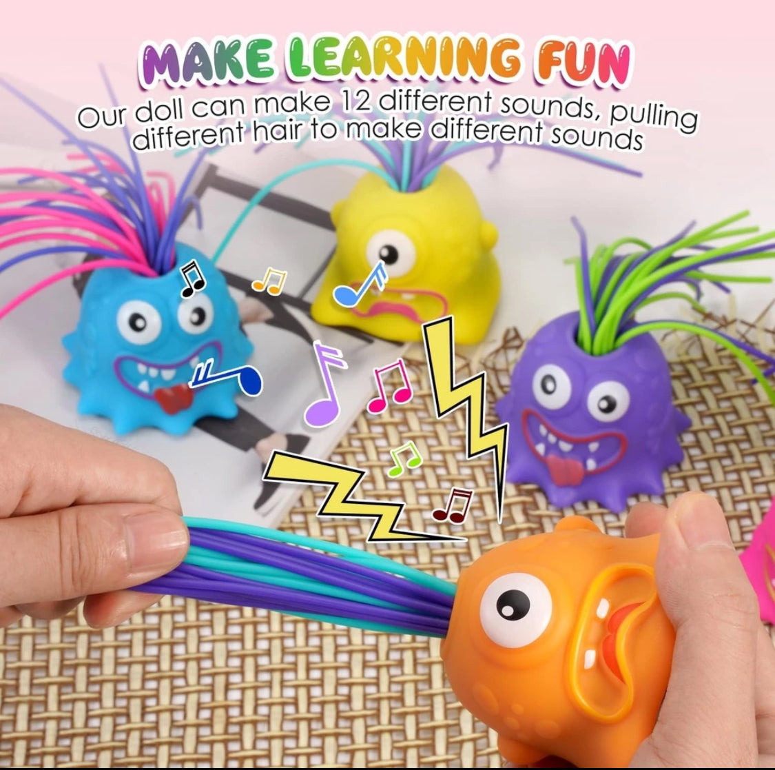Fun Hair Pulling Fidget Screaming Monster Toys