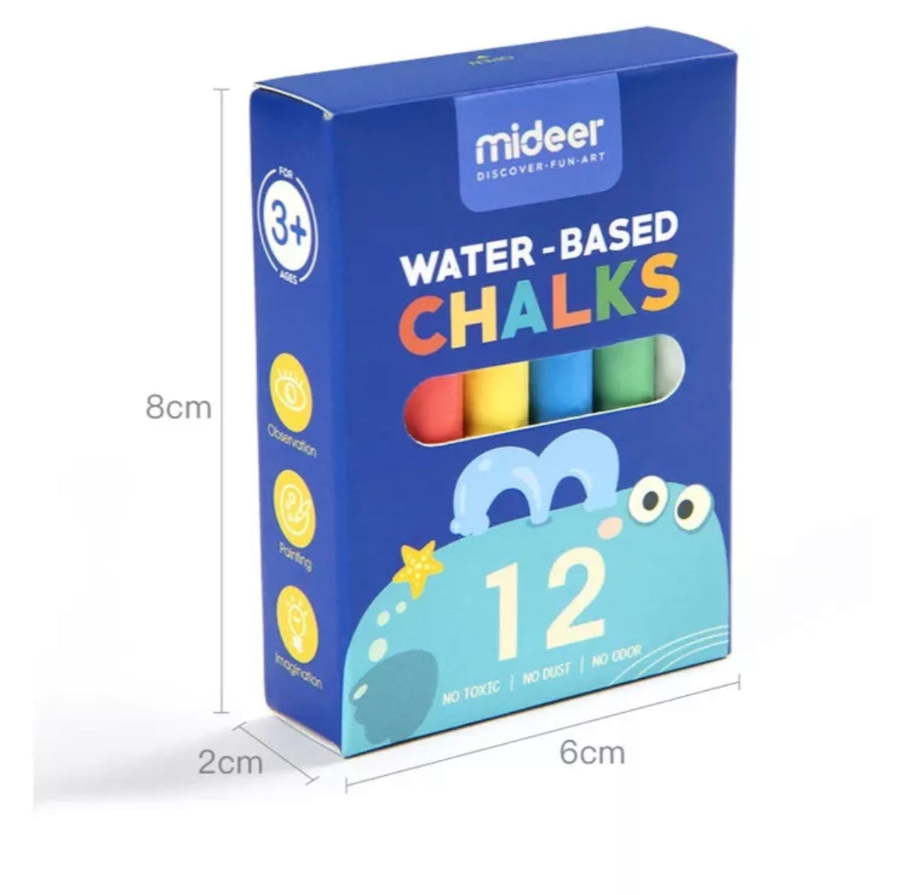 MIDEER Waterbased Dustless Chalk 12pcs
