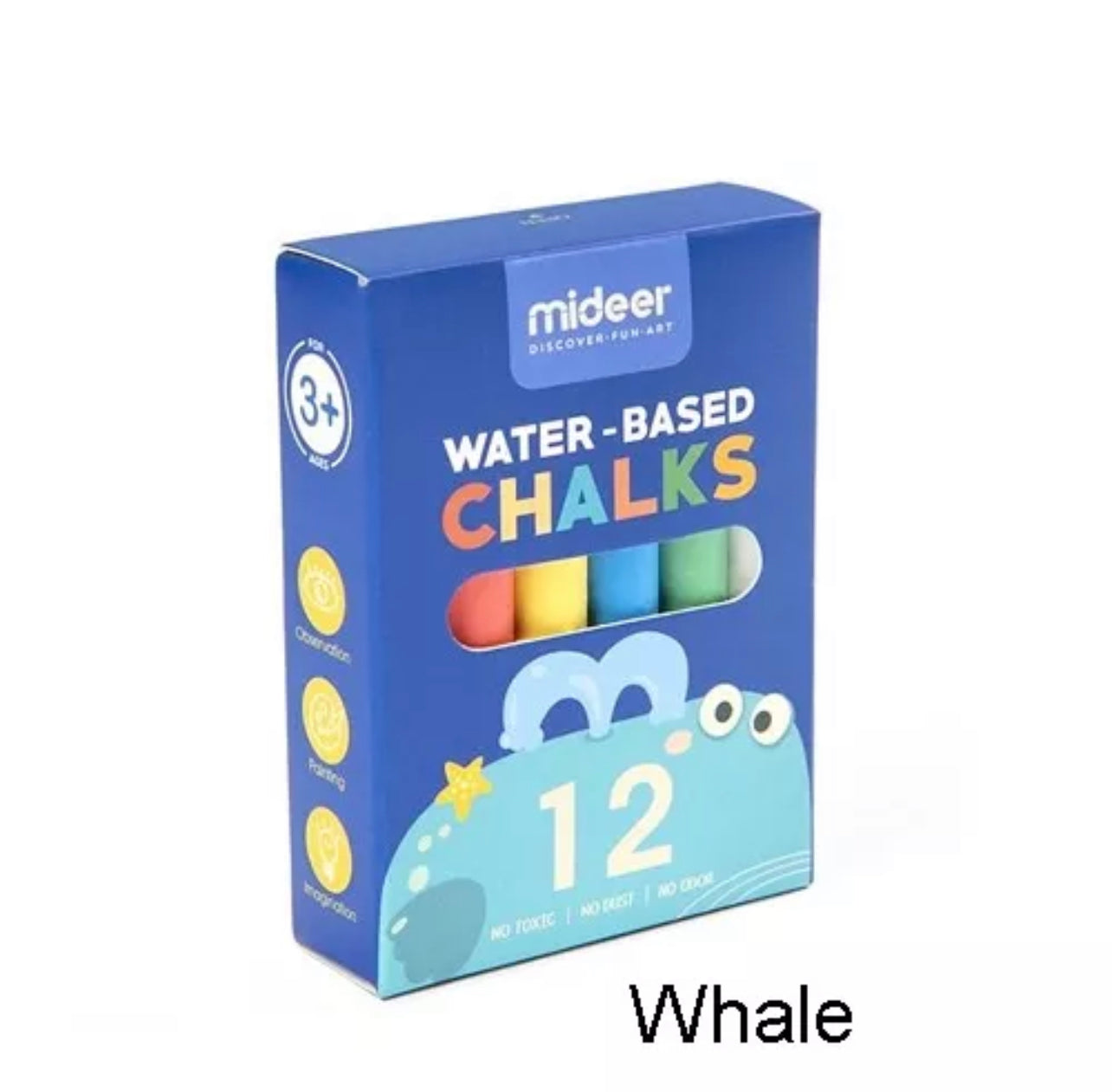 MIDEER Waterbased Dustless Chalk 12pcs