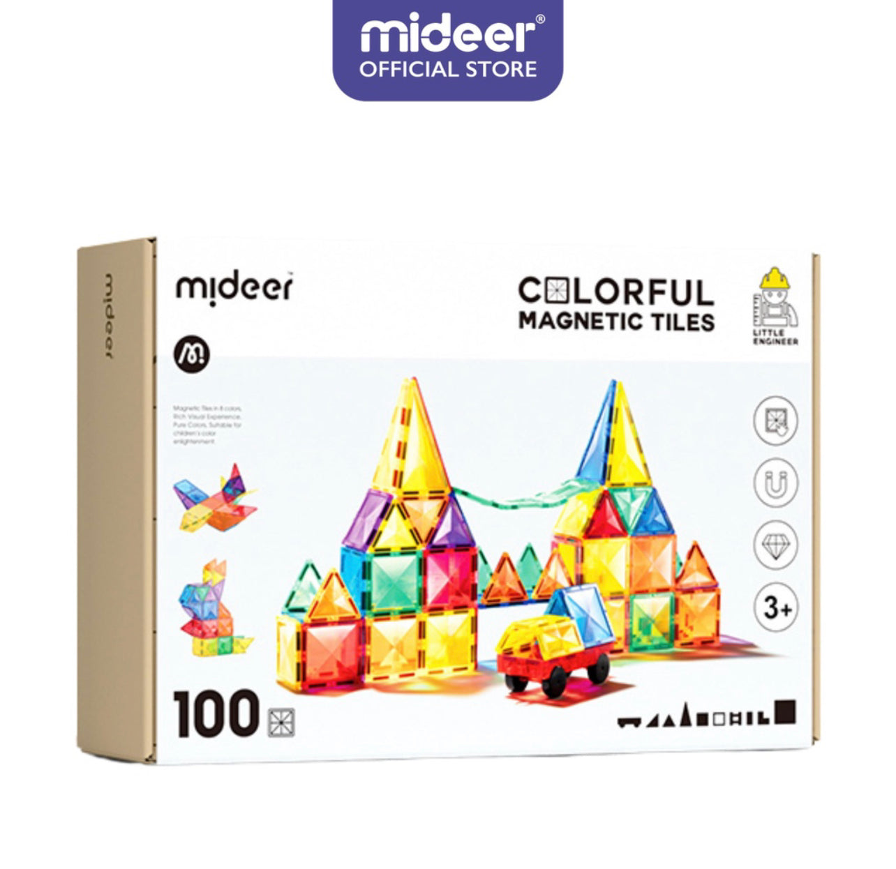 Mideer Colorful Magnetic Tiles