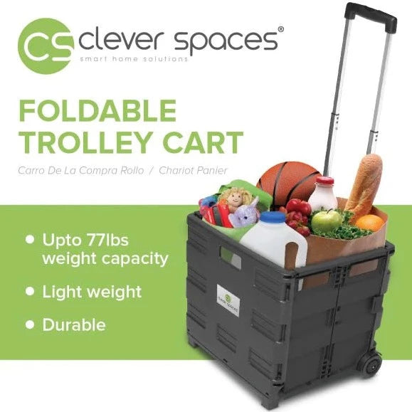 Clever Spaces Foldable Utility Trolley Cart