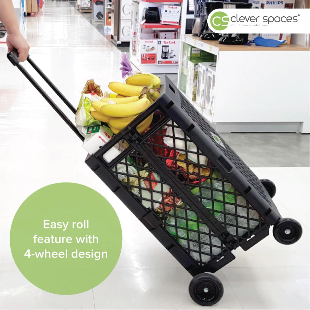 Clever Spaces Foldable Utility Trolley Cart