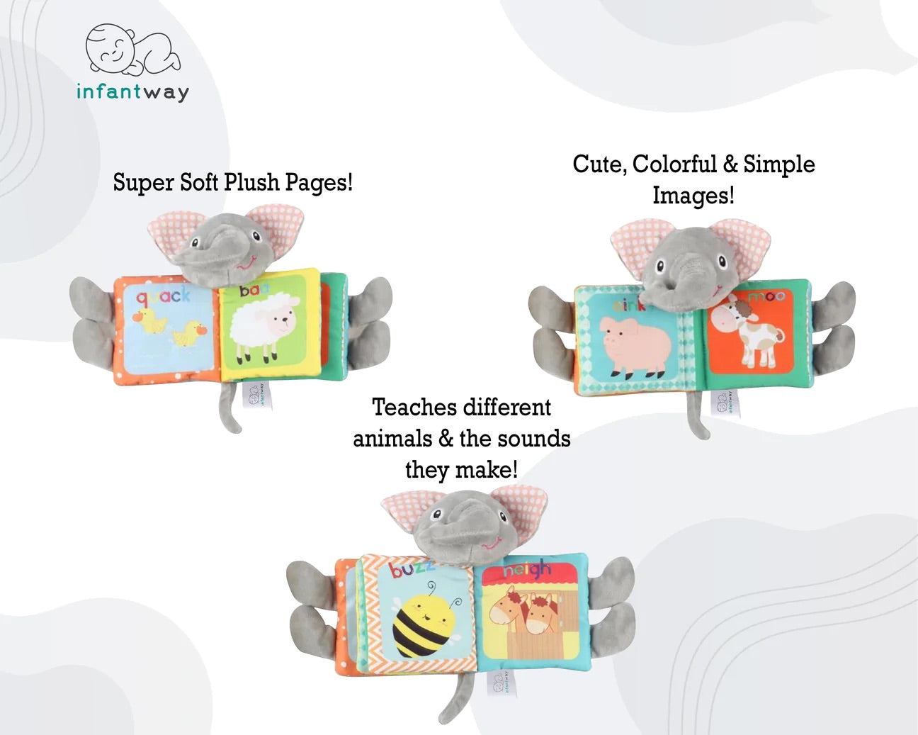 Infantway Huggabooks Plush Toy Cloth Book