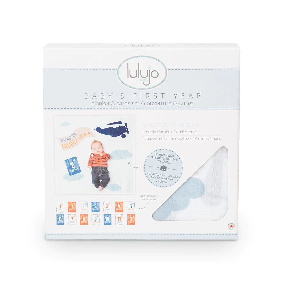Lulujo Milestone Blanket & Card Set
