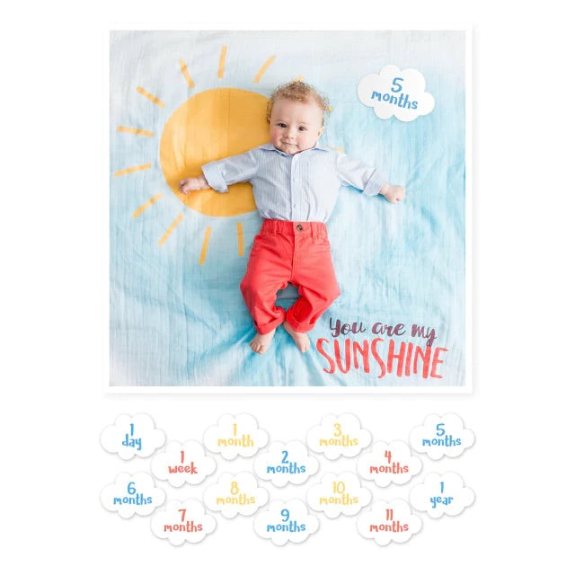 Lulujo Milestone Blanket & Card SetLulujo Milestone Blanket & Card Set