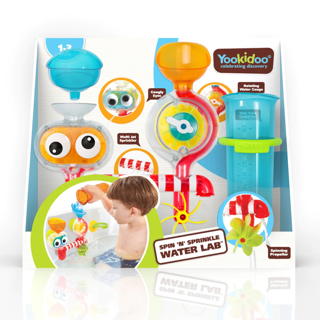 Yookidoo Spin N Sprinkle Water Lab - Transparent