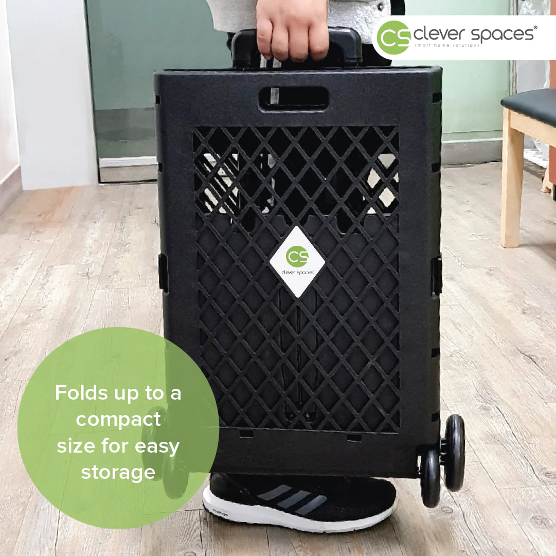 Clever Spaces Foldable Utility Trolley Cart
