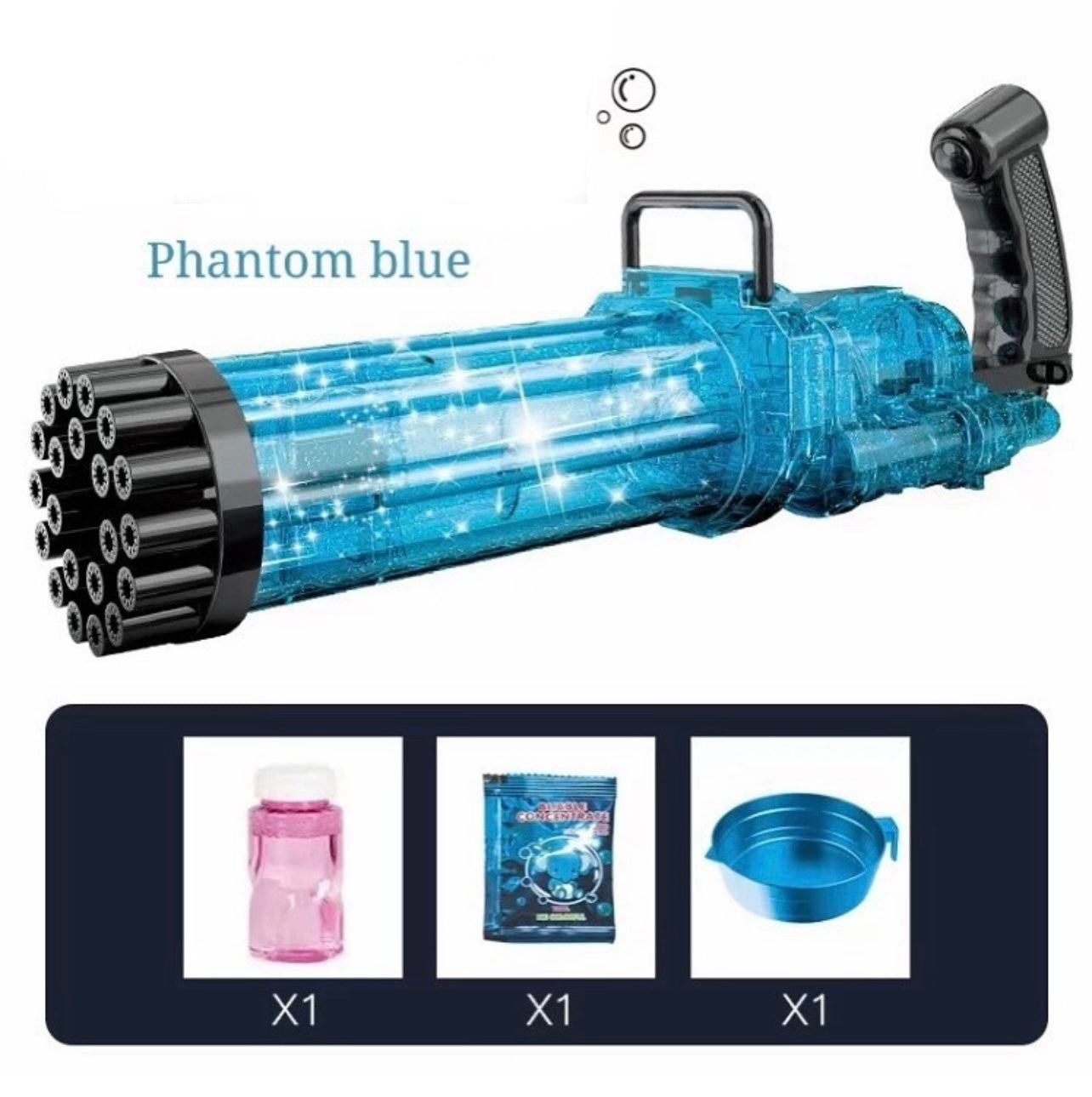 21 Hole Phantom Light Electric Bubble Machine