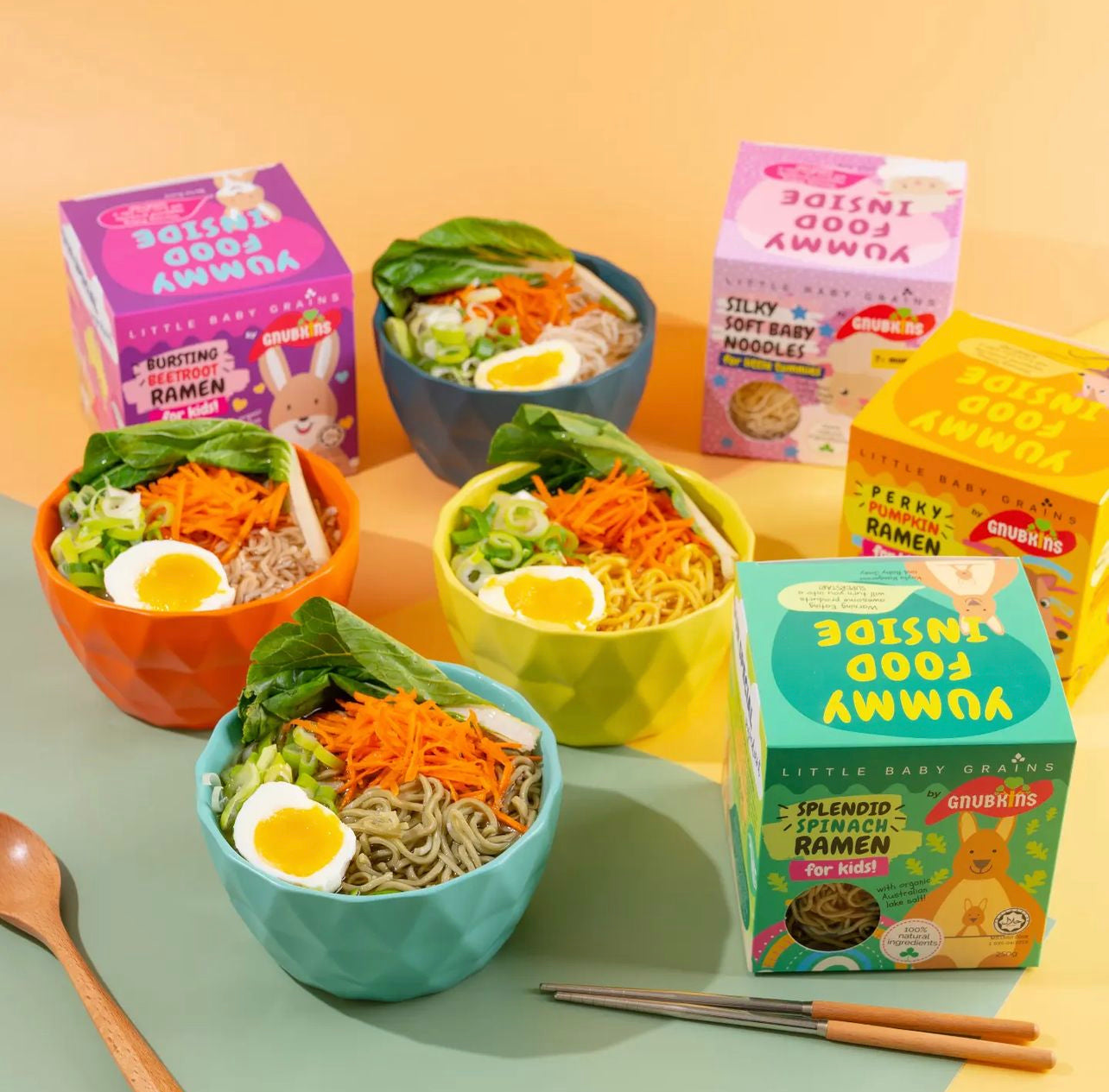 Little Baby Grains by GNUBKINS - Silky Soft Baby Noodles for Babies & Kids 200g (5 Servings)