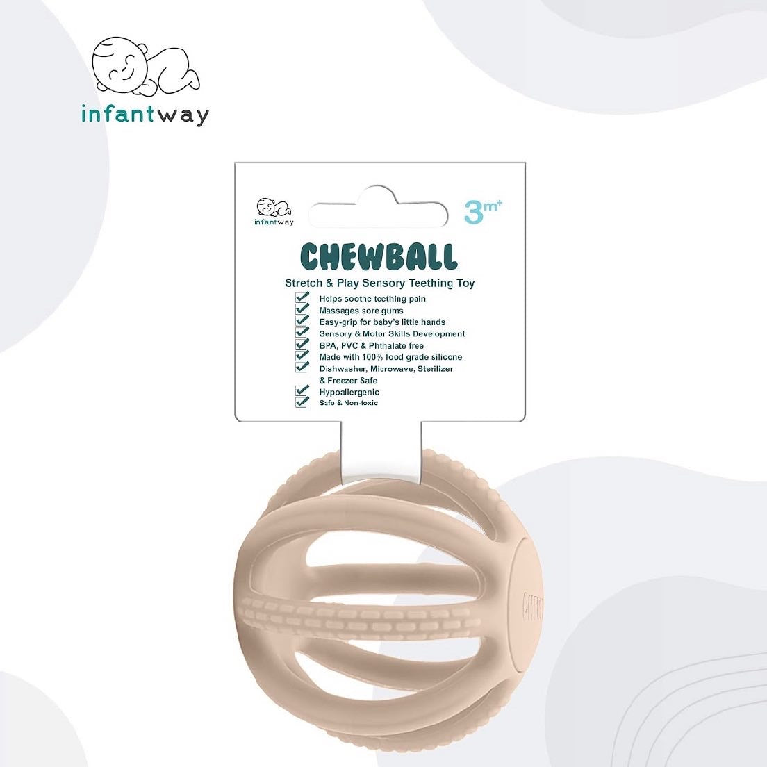Infantway Chewball Stretch & Play Sensory Teething Toy