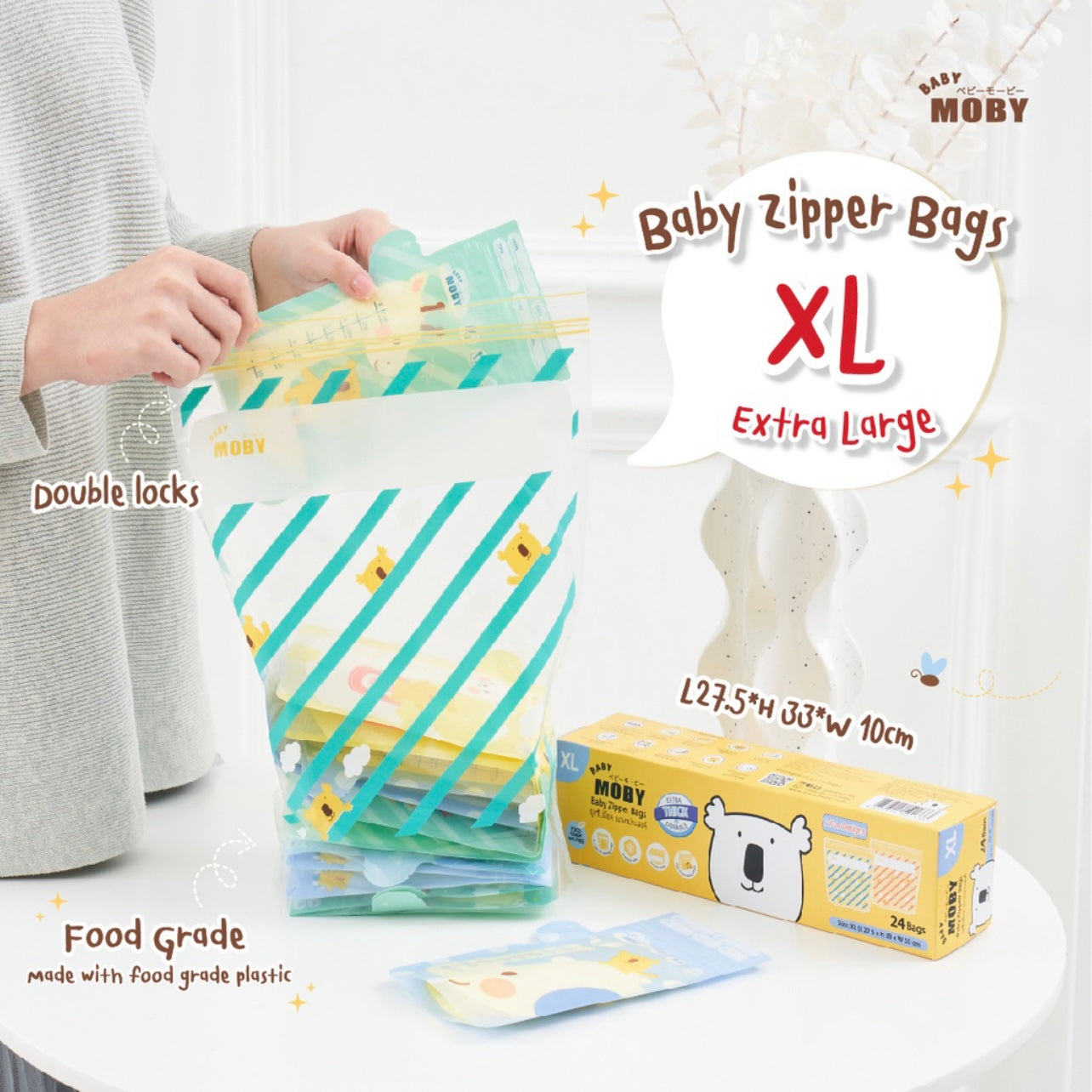 Baby Moby Zipper Bags