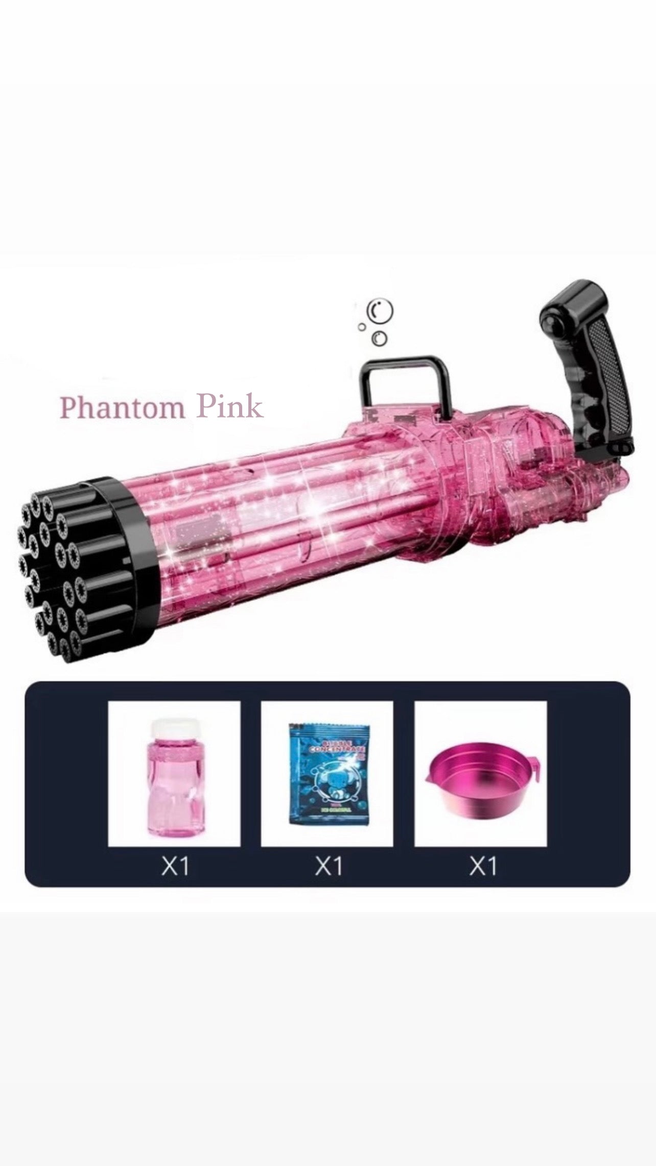 21 Hole Phantom Light Electric Bubble Machine