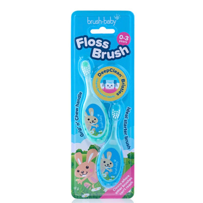 Brush Baby FlossBrush Starter Toothbrush 2-pack