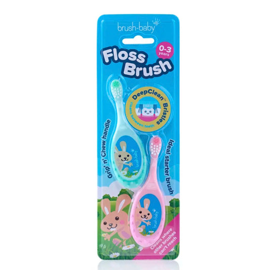 Brush Baby FlossBrush Starter Toothbrush 2-pack