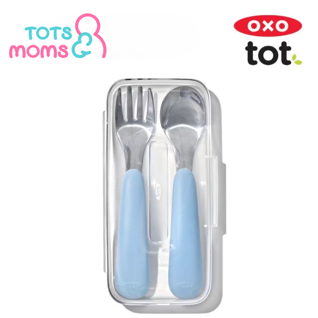 Oxo Tot On The Go Fork And Spoon Set With Case