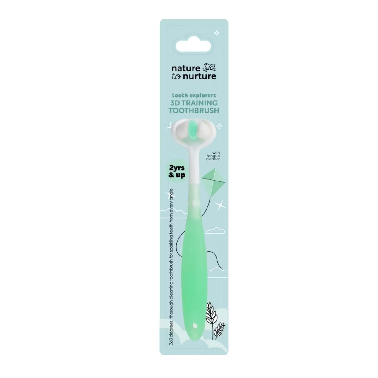 Nature to Nurture Tooth Explorers 3D Training Toothbrush - 2yo+