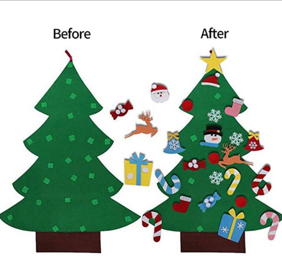 DIY Felt Christmas Tree for kids