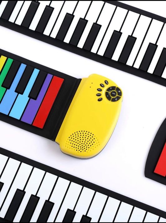 Silicone Portable Rollable Piano - Rainbow 49 Keys