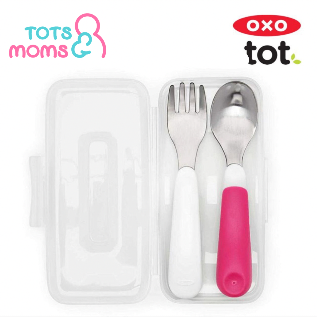 Oxo Tot On The Go Fork And Spoon Set With Case