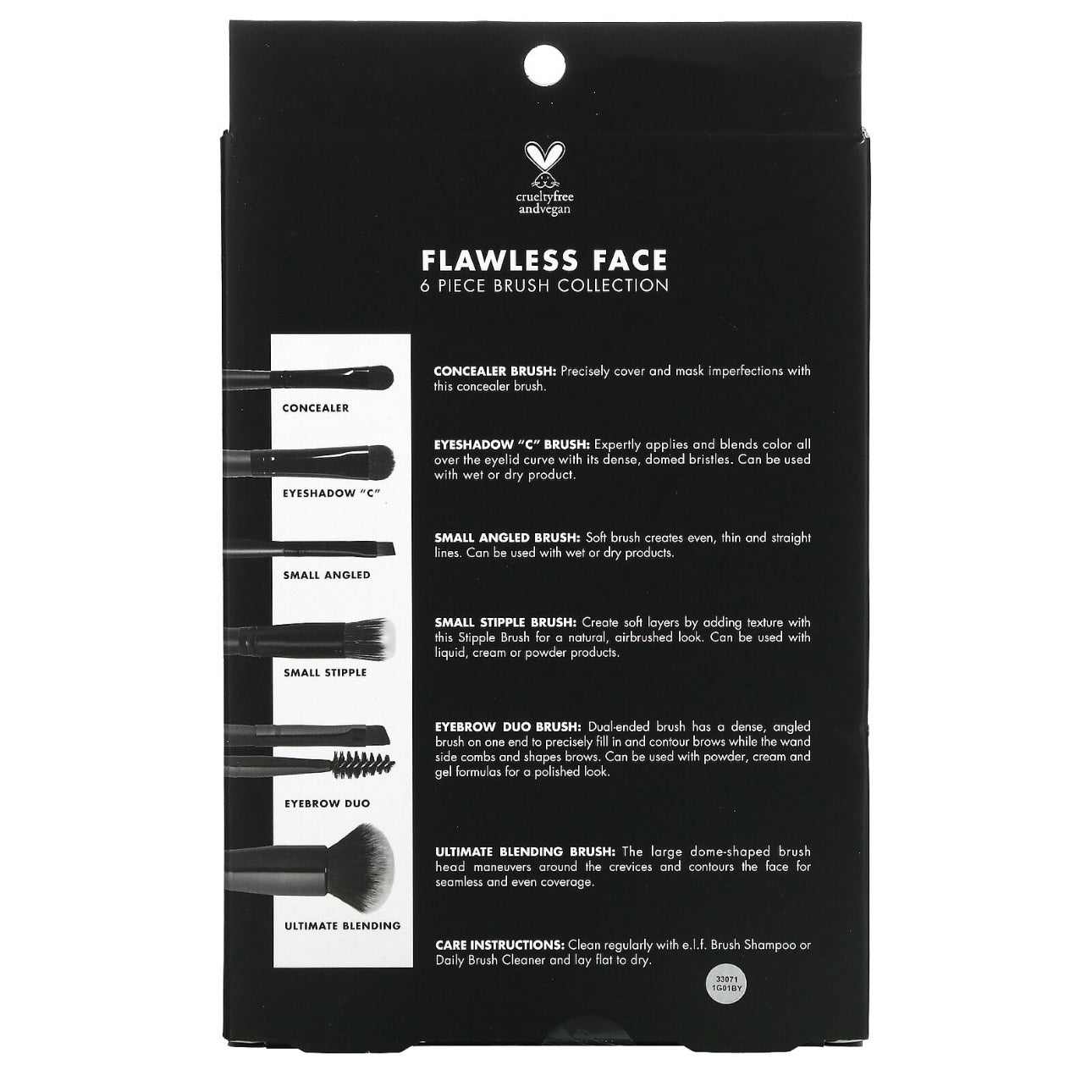 E.L.F Flawless Face Kit, 6 Piece Brush Collection