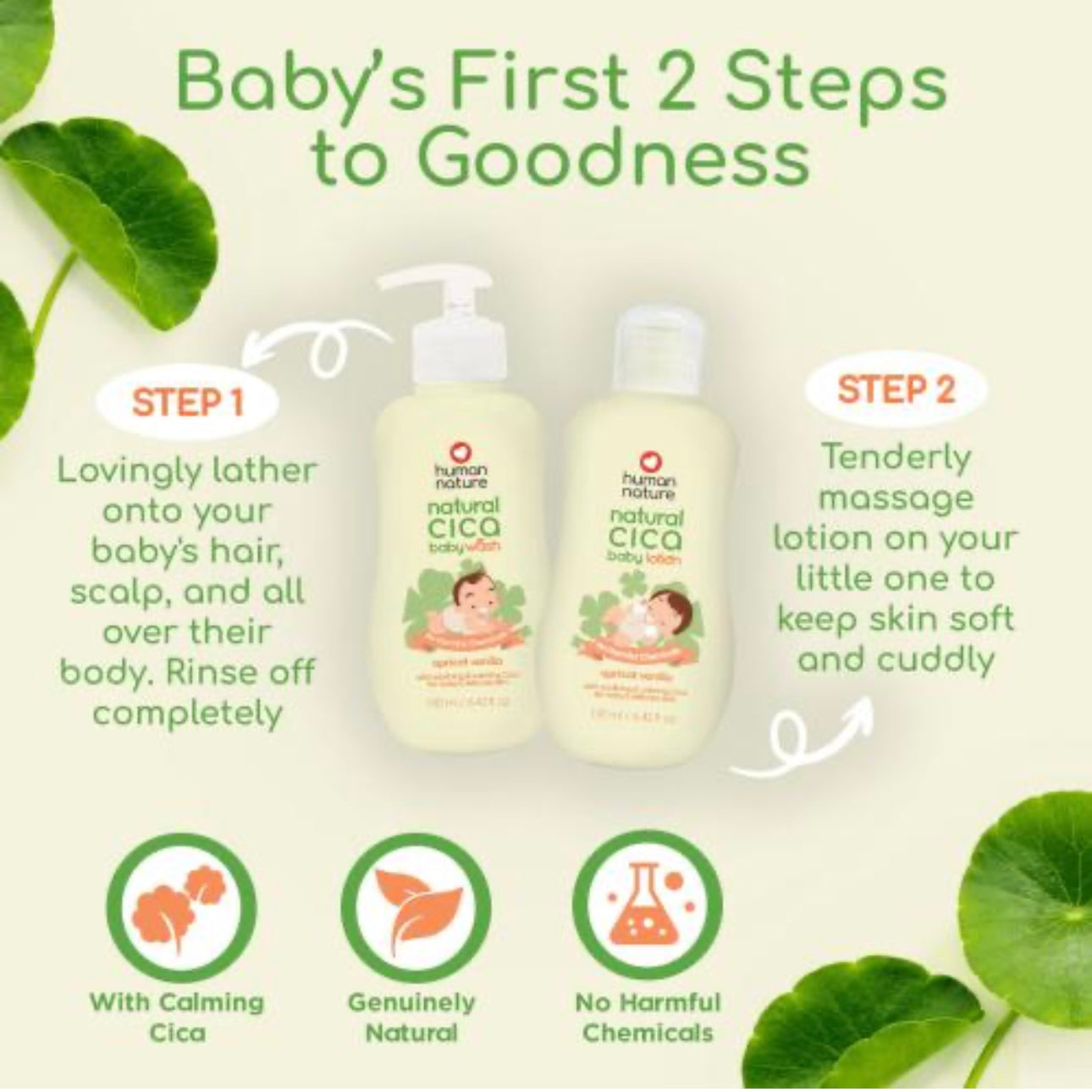 Human Heart Nature Natural Cica Baby Wash