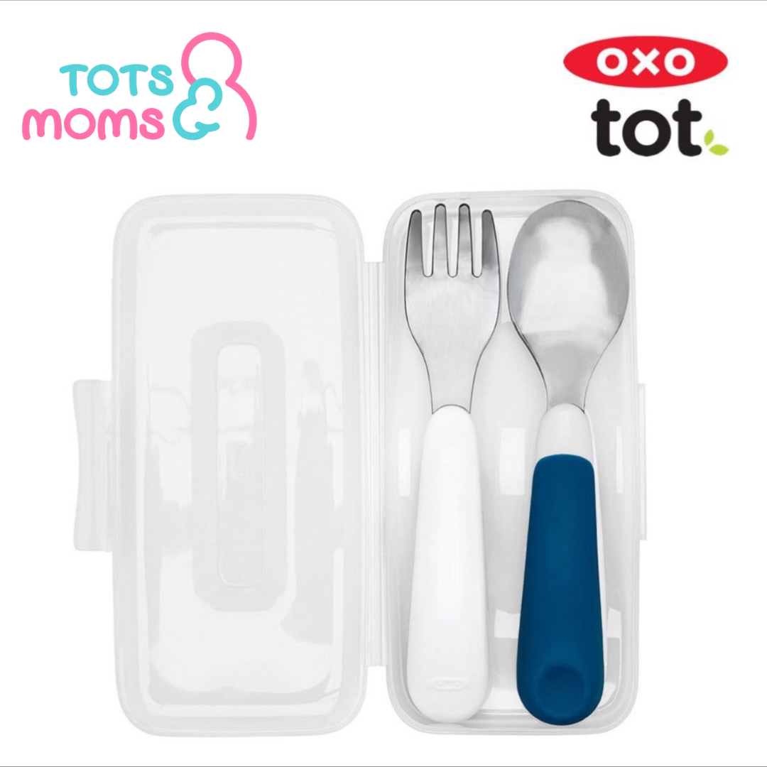 Oxo Tot On The Go Fork And Spoon Set With Case