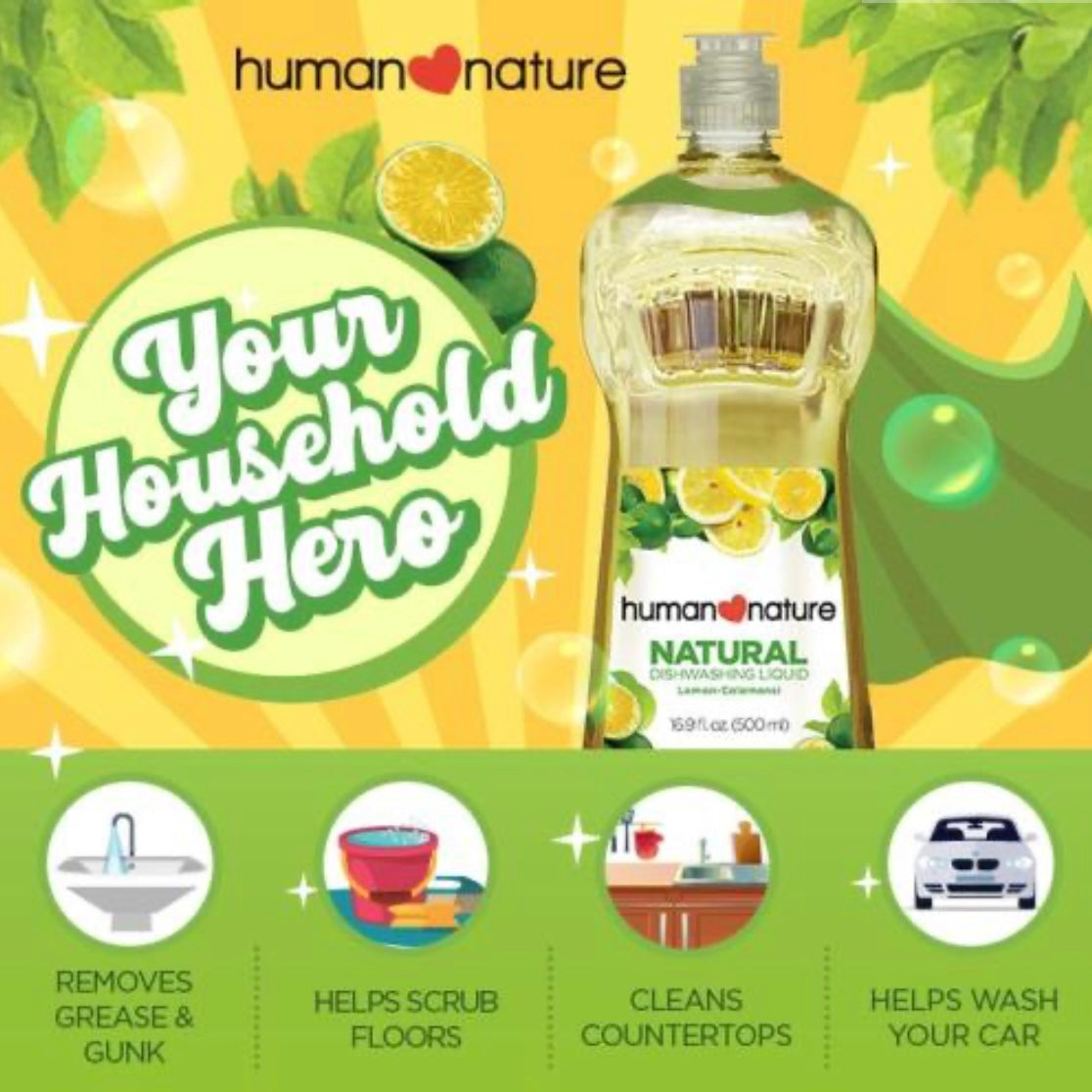 Human Heart Nature Natural Dishwashing Liquid