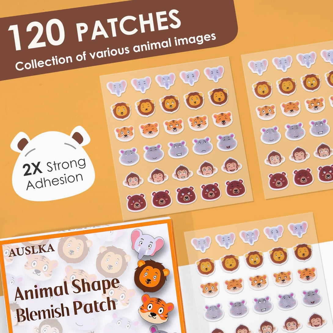 AUSLKA Animal Shape Hydrocolloid Pimple Patches - 120 Patches