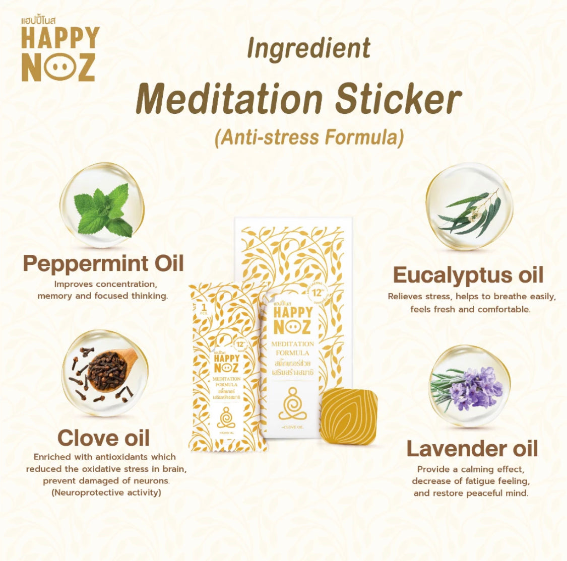 Happy Noz Meditation Stickers