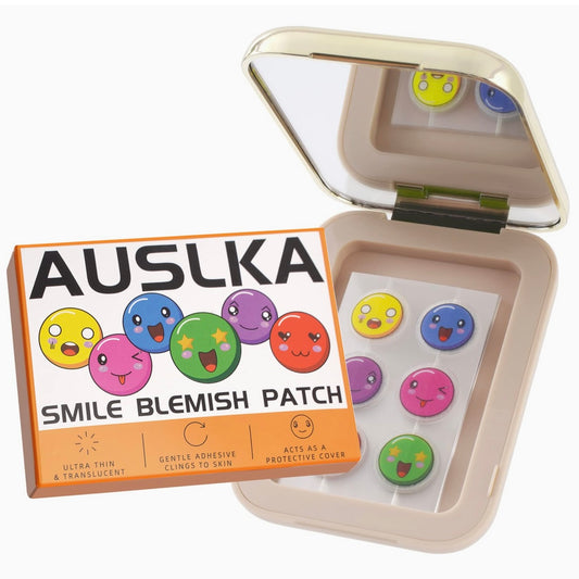 AUSLKA Smiley Face Hydrocolloid Blemishe Patches - 60 Count