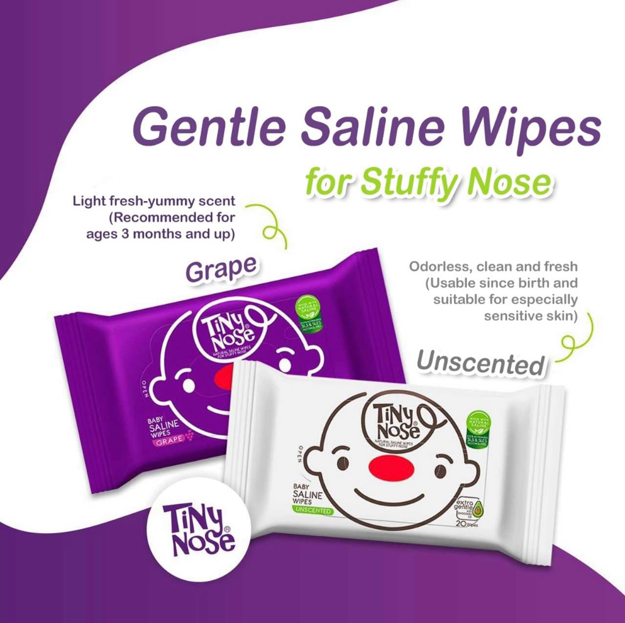 Tiny Nose Natural Saline Baby Wet Wipes