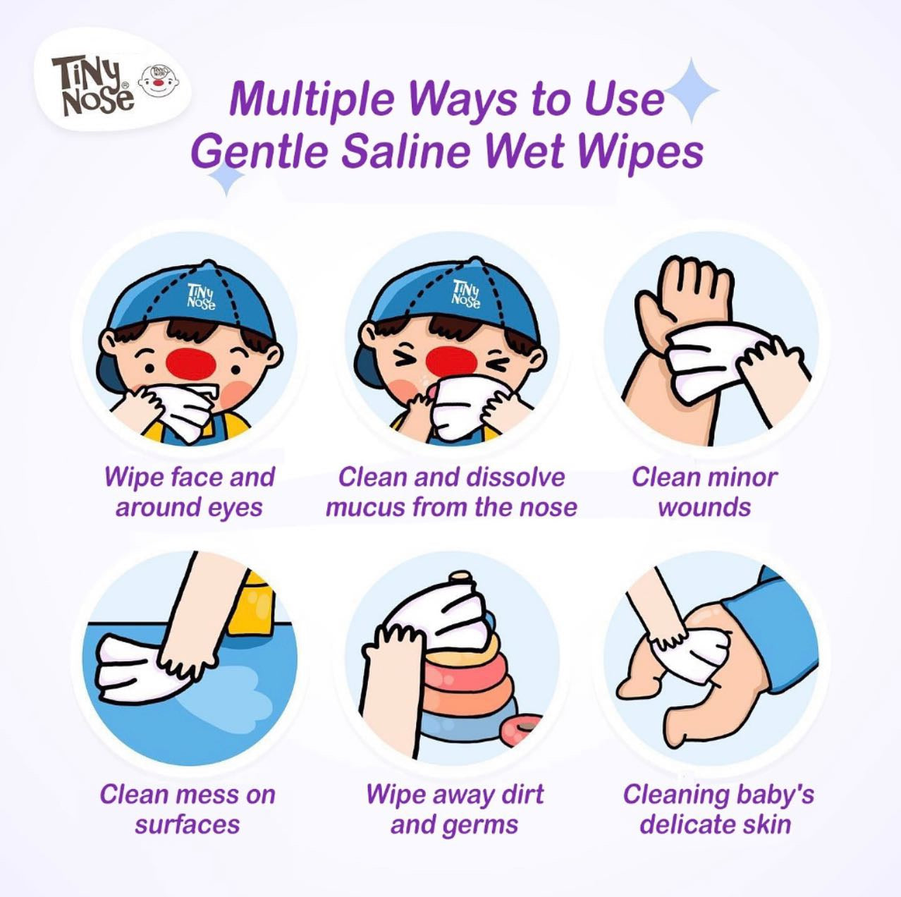 Tiny Nose Natural Saline Baby Wet Wipes