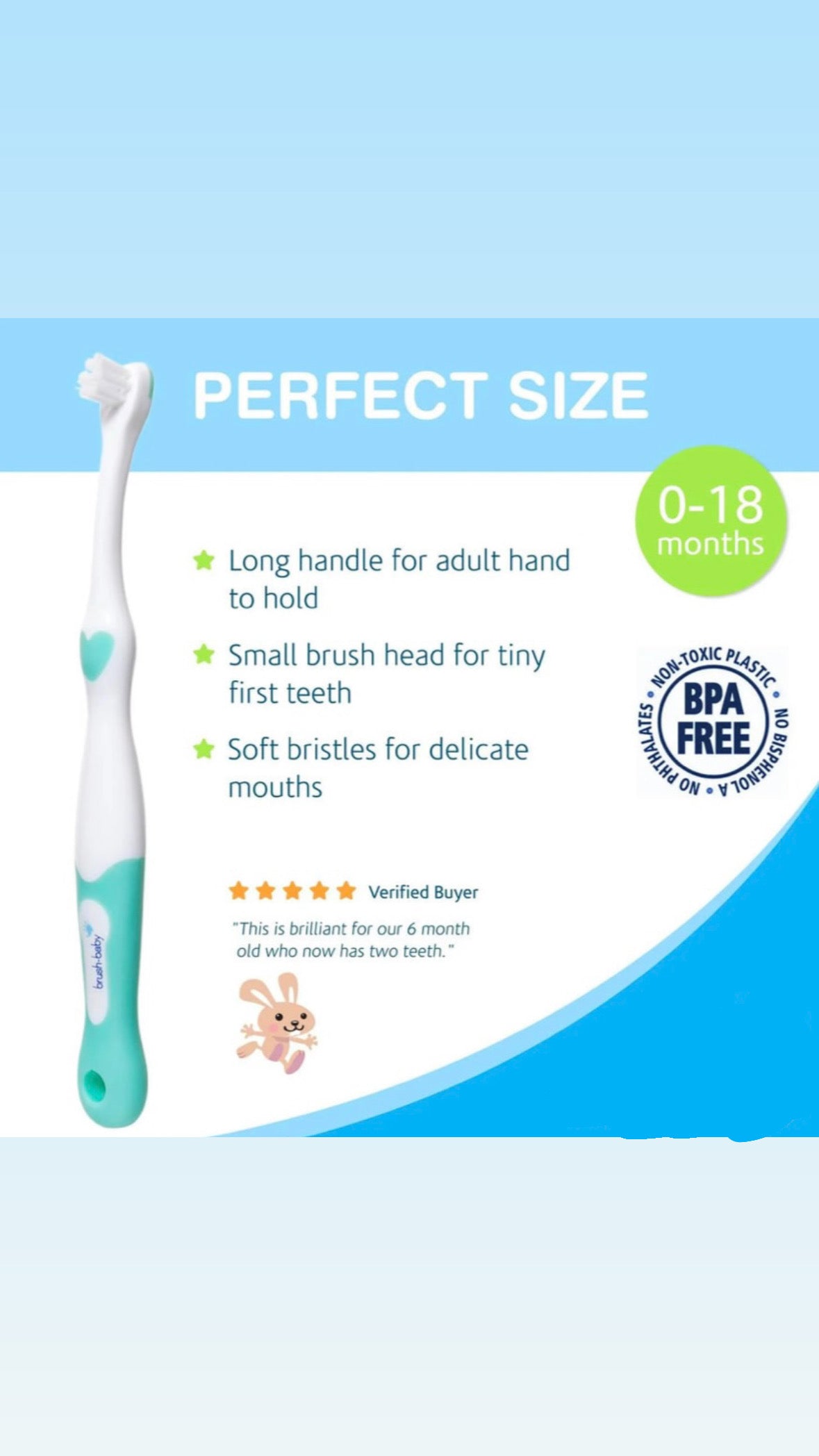 BrushBaby FirstBrush Baby Toothbrush