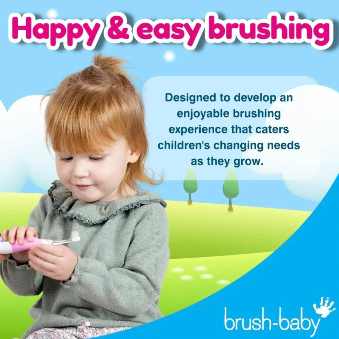 BrushBaby BabySonic Electric Toothbrush for Toddlers