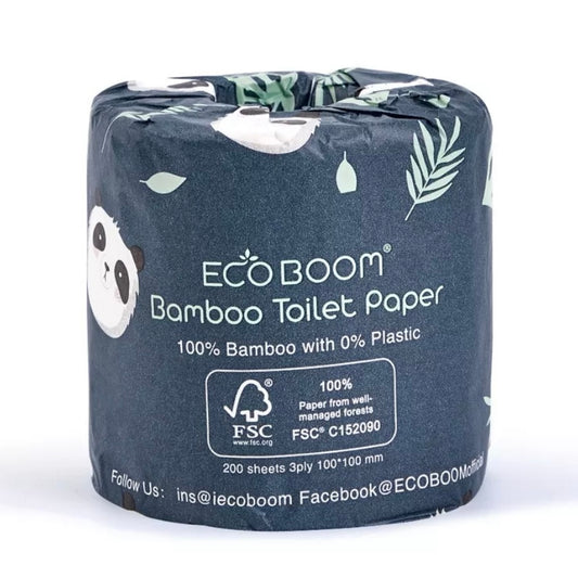 ECO BOOM Biodegradable Bamboo Toilet Paper Roll