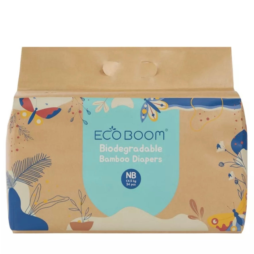 Eco Boom NEW Brown Trial Bamboo Tape Diapers