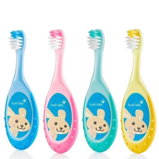 BrushBaby FlossBrush Baby Bristles Toothbrush (0-3 Years)