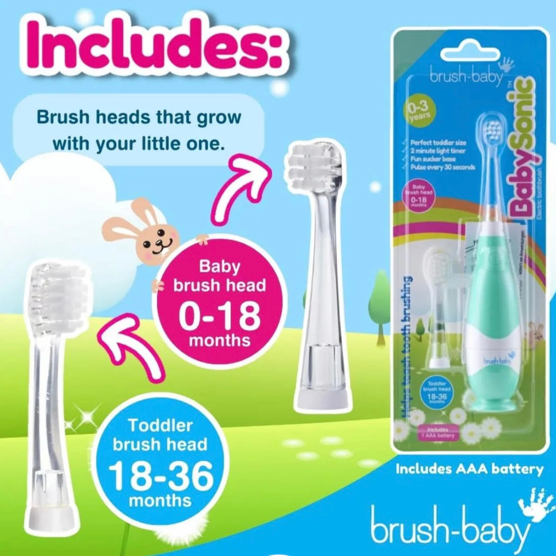 BrushBaby BabySonic Electric Toothbrush for Toddlers