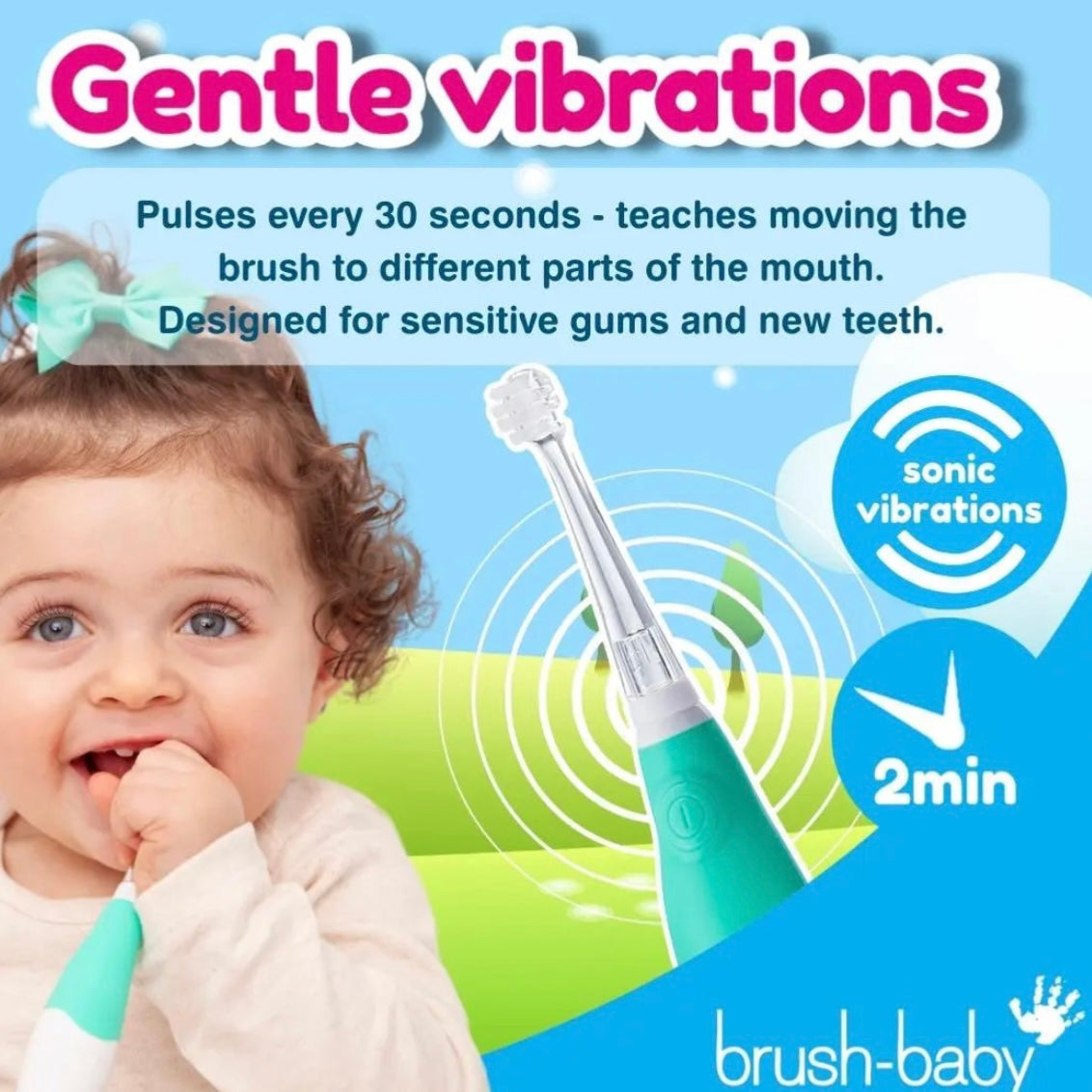 BrushBaby BabySonic Electric Toothbrush for Toddlers