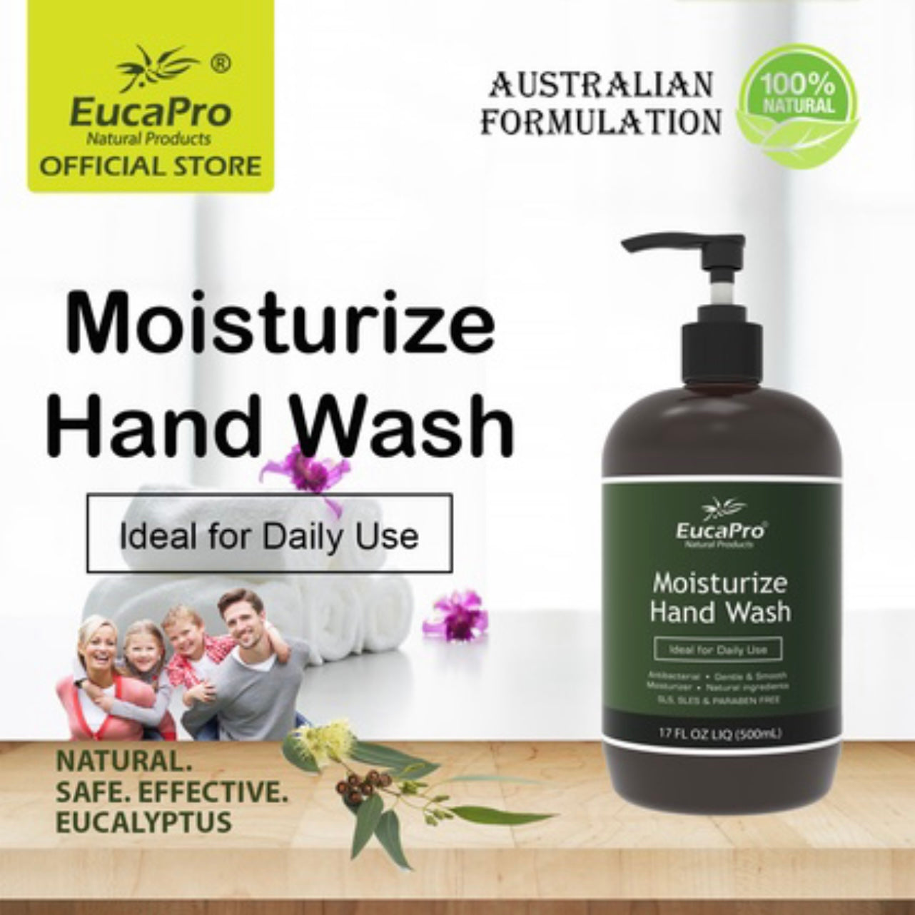 EucaPro Antibacterial Moisturize Hand Wash 500ml