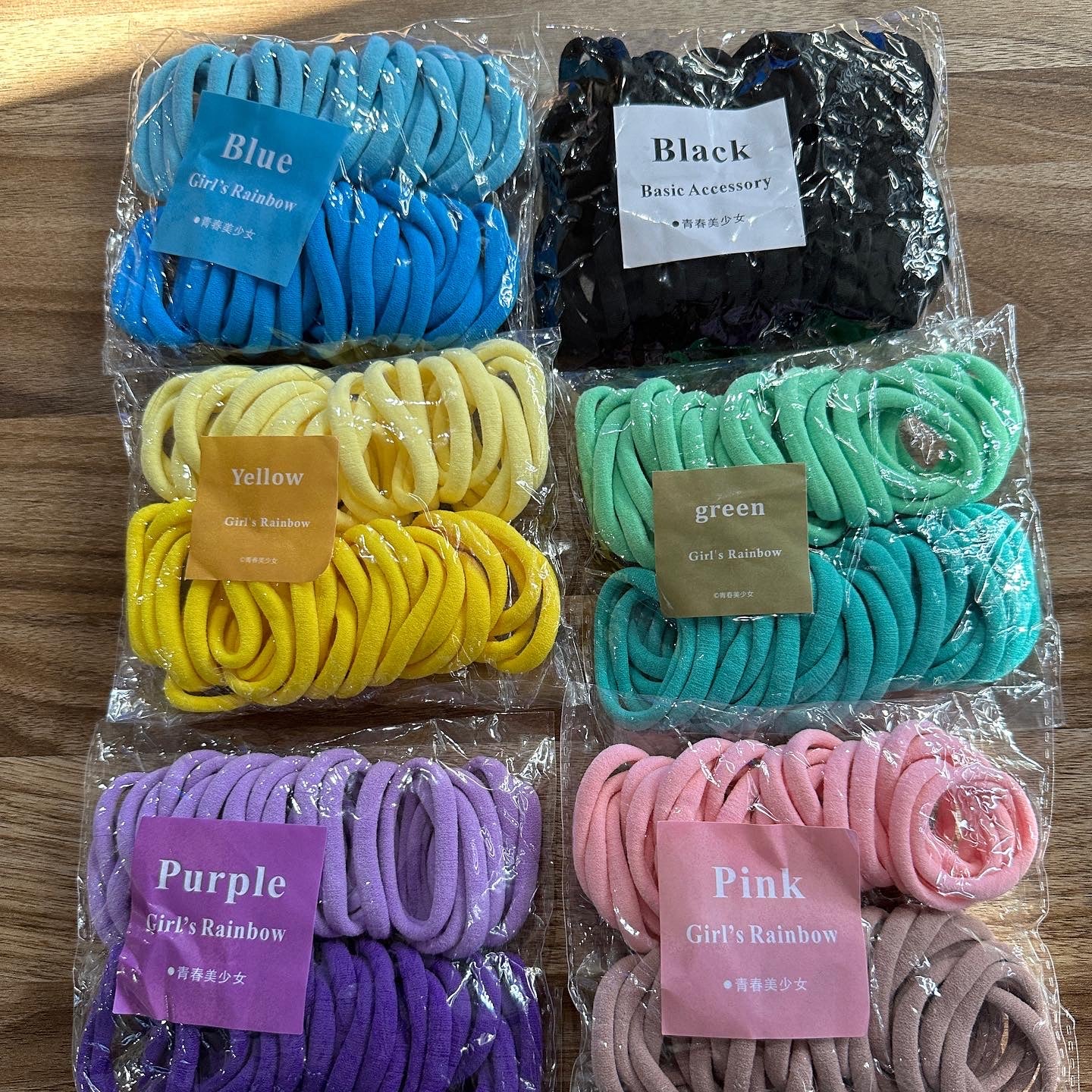 Gradient Color Hair Tie 50pcs