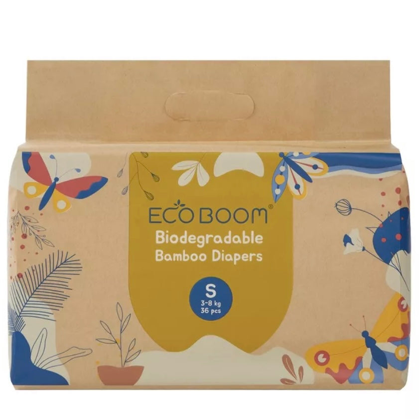 Eco Boom NEW Brown Trial Bamboo Tape Diapers