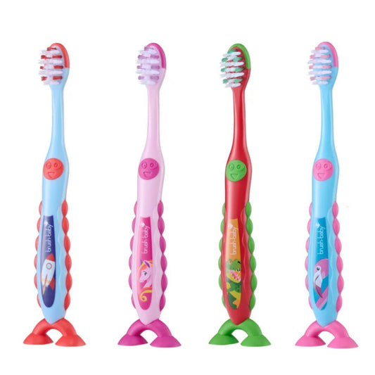 BrushBaby FlossBrush Bristles Toothbrush (3-6 Years)