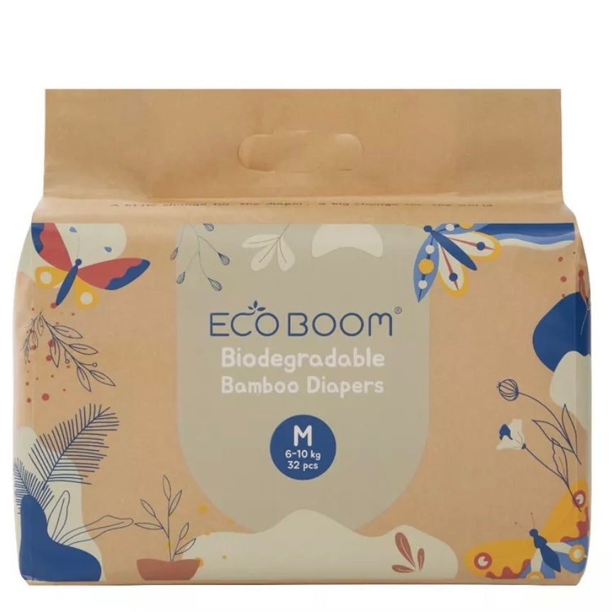 Eco Boom NEW Brown Trial Bamboo Tape Diapers